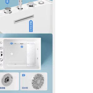 Cụm vòi xả thác miệng rộng và sen tắm rút dây cao cấp bồn tắm SSWW SKAK6550
