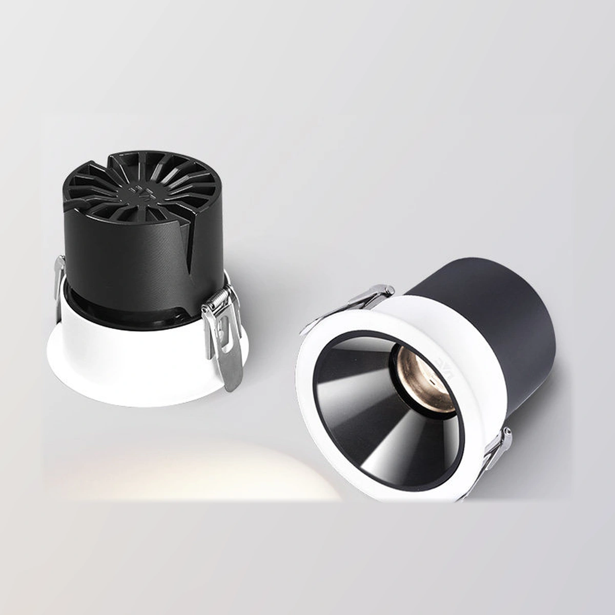 Đèn led downlight âm trần chiếu điểm rọi tường NVC Lighting Tuyết Ảnh toàn quang phổ Ra98 chống chói sâu UGR<13 hiệu ứng đồi núi