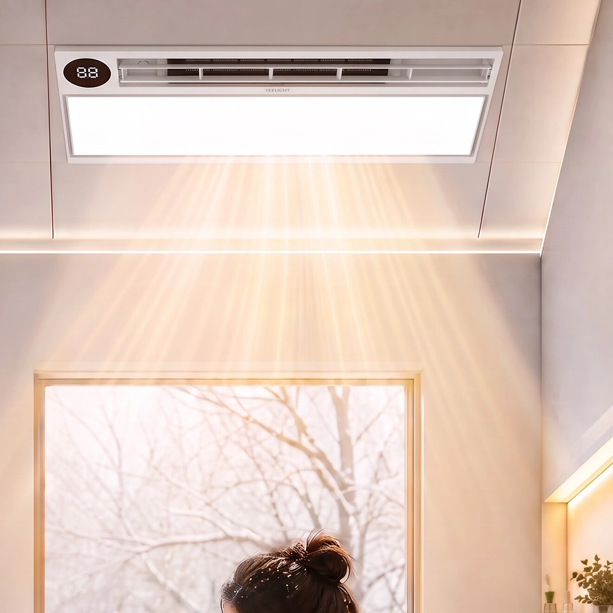 Đèn sưởi âm trần thông minh Yeelight M1 2800W sưởi ấm nhanh và chiếu sáng dịu nhẹ phòng tắm