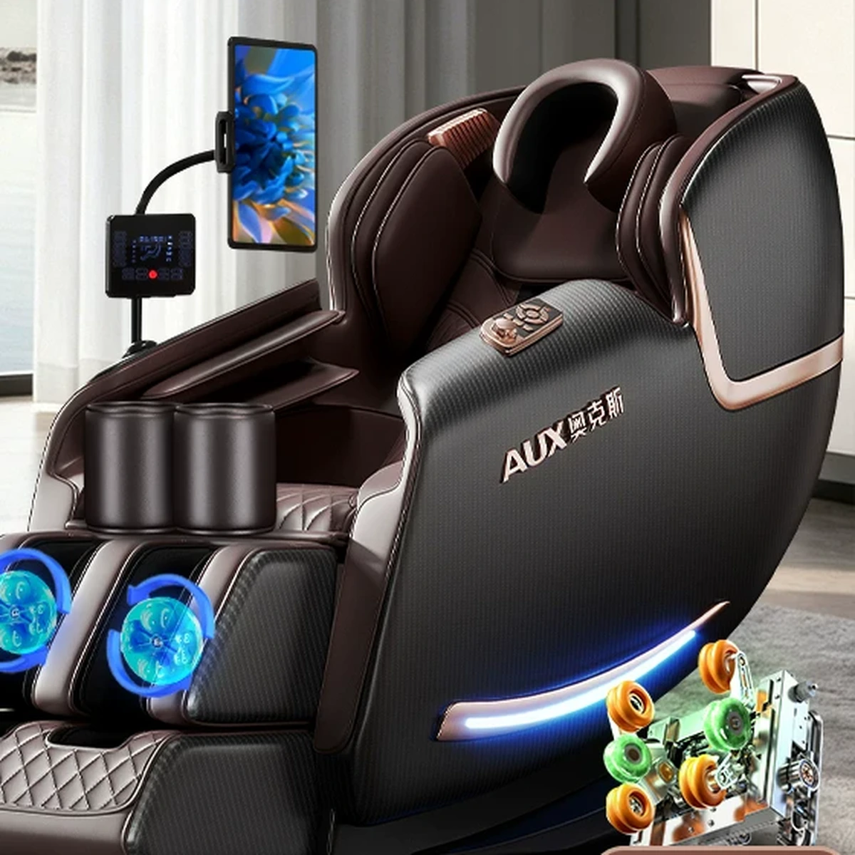 Ghế massage toàn thân thông minh AUX AYA-22A-Z98 công nghệ tay đấm di động 4D