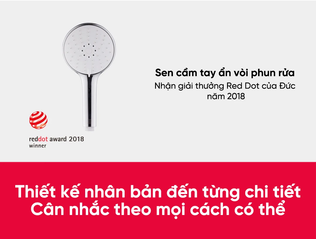Tay sen tắm diiib 120mm đạt giải Red Dot Design Award kiêm súng xịt sàn