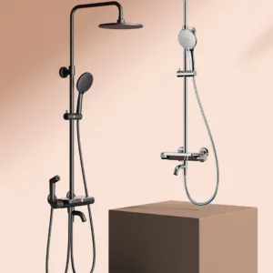 Sen cây ổn định nhiệt diiib DXHW001 mạ chrome phối cảnh phòng tắm hiện đại