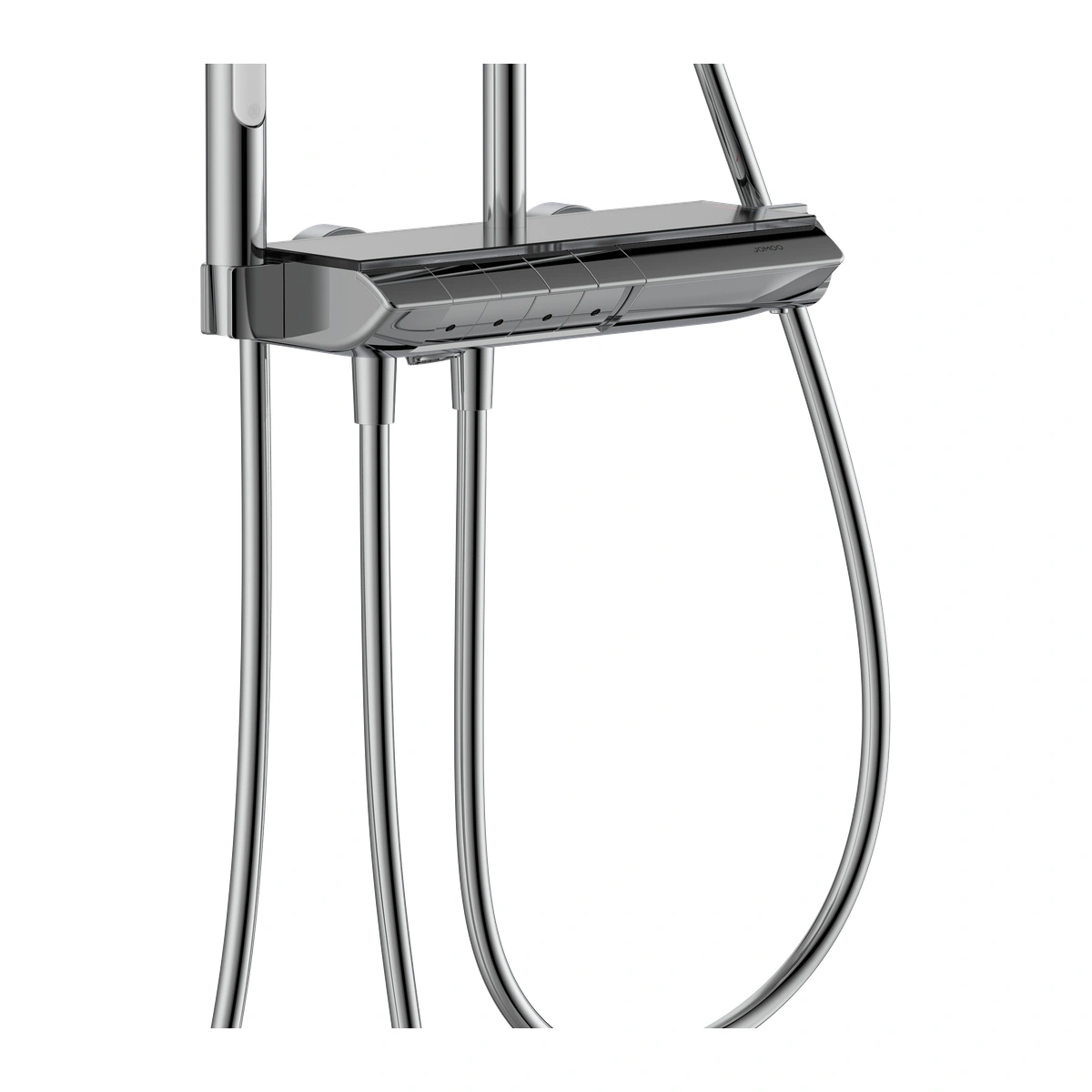 Cụm củ sen tắm phím đàn 4 chức năng tích hợp kệ để đồ 300x90mm và vòi xịt tăng áp JOMOO 26189-810